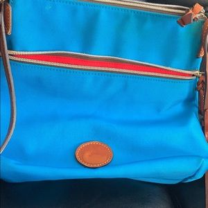 Bright blue dooney and Bourke crossbody